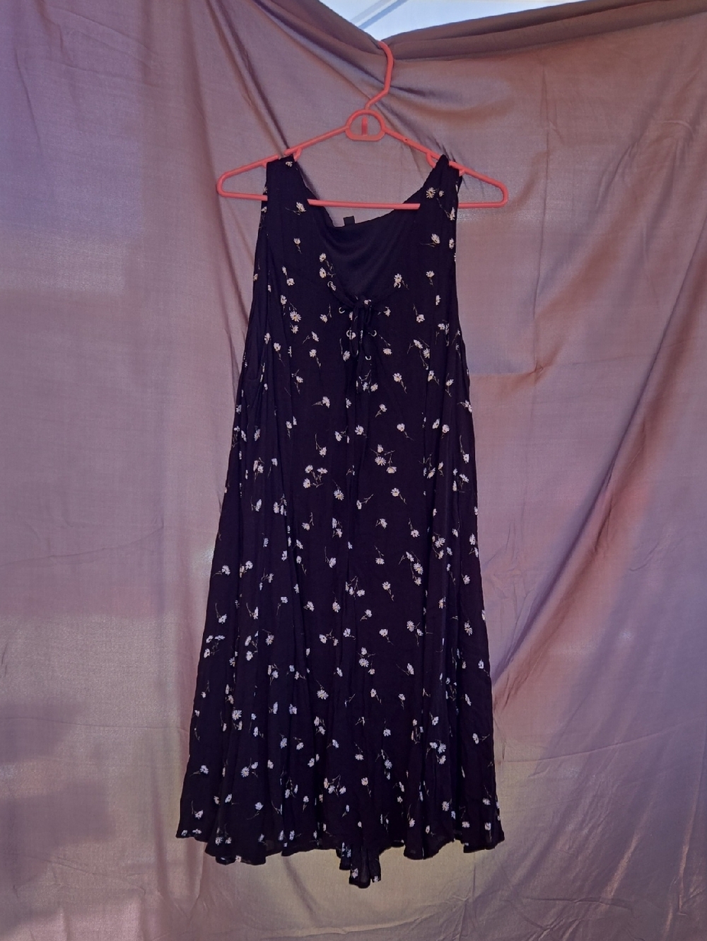 torrid Black Midi Dress with White Floral Print